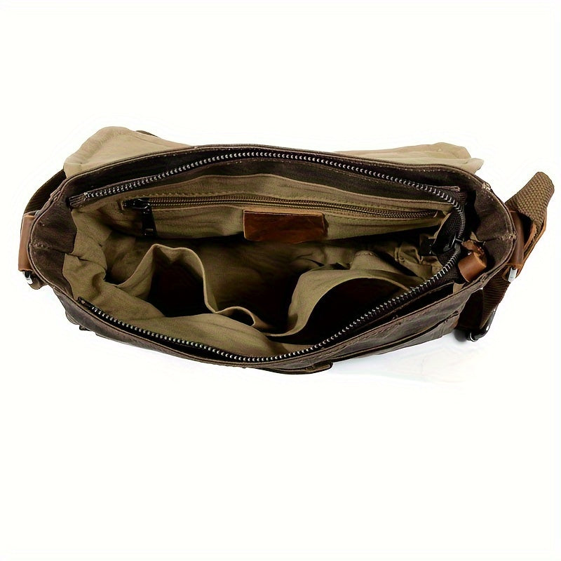 Vintage Crossbody Bag, Waterproof Canvas Shoulder Bag