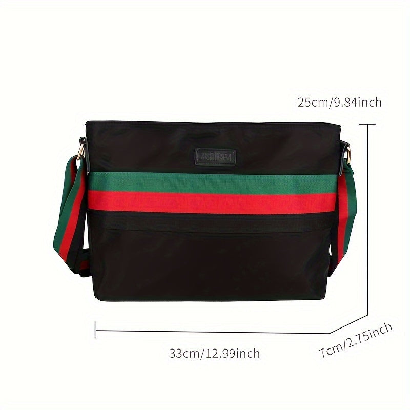 New Men's Nylon Canvas Messenger Bag, Large Capacity Business Bag
