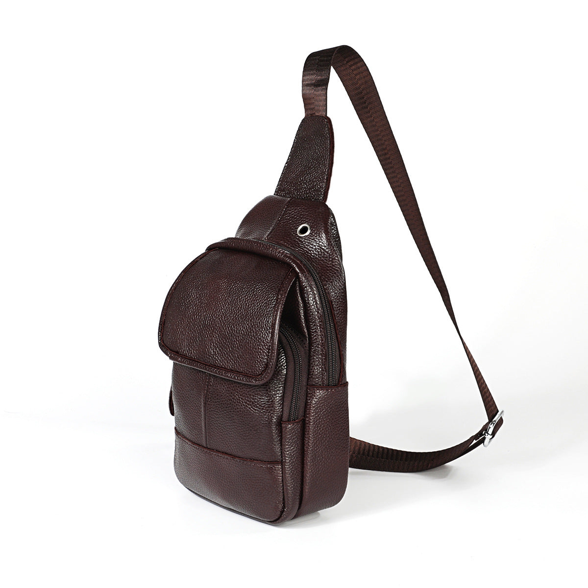 Genuine Leather Sling Backpack, Travel Chest Bag